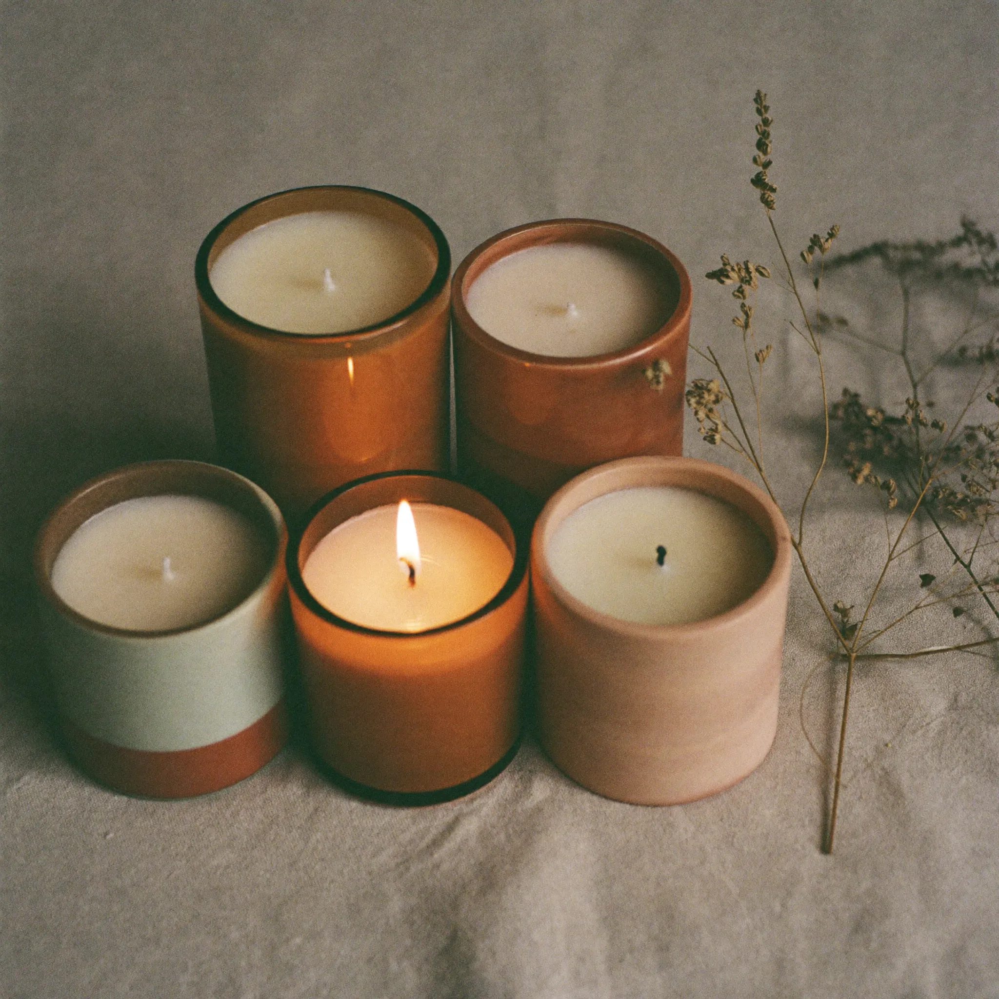 Wood Cabin Candle